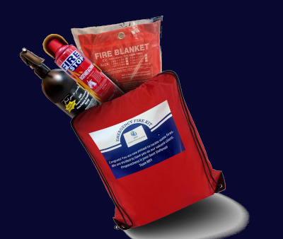 A fire kit is a ready-to-use bundle of essential fire safety tools